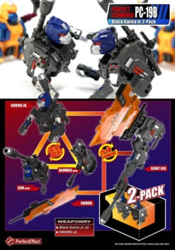 Perfect Effect PE PC-19B Perfect Combiner Black Gorira Upgrade Set 2-Pack 4 Perfect Effect PE PC-19B Perfect Combiner Black Gorira Upgrade Set 2-Pack -Show.Z Store 16e0be1c71