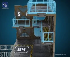 FreshRetro 1/18 1/24 SIB04 Scene In Box Fortifications-B Model Kit -Show.Z Store 3fbf6ca35c