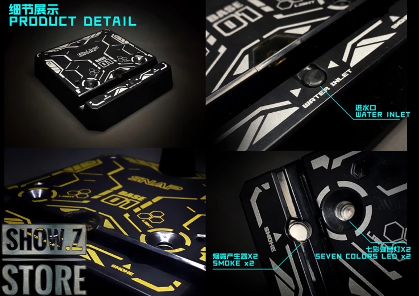 SNAP Remote Smoke Display Stand w/ LED Silver Version SNAP Remote Smoke Display Stand W/ LED Silver Version -Show.Z Store 5218a38418