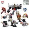 Black Mamba H6002-4B Raptor Slash & H6002-7B Robot Force Volcanicus Oversized Combiner Set Of 6 -Show.Z Store a08637748d